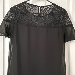 Like new Calvin Klein lace and chiffon blouse top